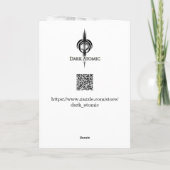 Gothic Death Skull and Rose Floral Sigil Dankeskarte (Rückseite)