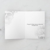 Gothic Death Skull and Rose Floral Sigil Dankeskarte (Innenseite)