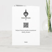 Gothic Death Skull und Rose Geburtskarte Karte (Rückseite)