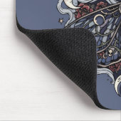 Gothic Death's-Head-Motte und Mondphasen Mousepad (Ecke)
