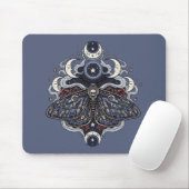 Gothic Death's-Head-Motte und Mondphasen Mousepad (Mit Mouse)