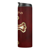 Gothic Decadance Gold & Ruby Jeweled Thermosbecher (Nach rechts gedreht)