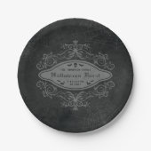 Gothic Decorative Macabre Banner Halloween-Party Pappteller (Vorderseite)
