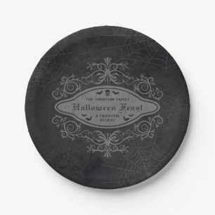 Gothic Decorative Macabre Banner Halloween-Party Pappteller