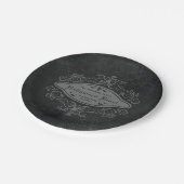 Gothic Decorative Macabre Banner Halloween-Party Pappteller (Schrägansicht)