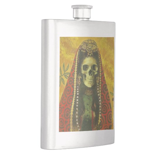 Gothic Decorative Skeleton Flask Flachmann (Rechts)