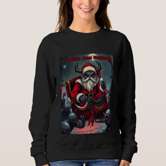 Gothic Demon Weihnachtsmann Fröhliche Dunkle Weihn Sweatshirt (Vorderseite)