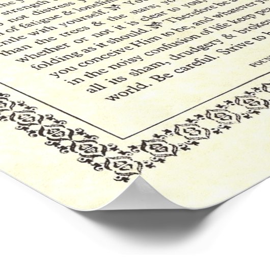 Gothic DESIDERATA Poster (Ecke)