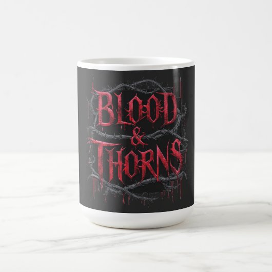 Gothic Design Blood & Thorns - Dunkel und Edgy Kaffeetasse (Mittel)