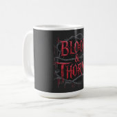 Gothic Design Blood & Thorns - Dunkel und Edgy Kaffeetasse (Vorderseite Links)