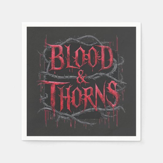 Gothic Design Blood & Thorns - Dunkel und Edgy Serviette (Vorderseite)