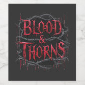 Gothic Design Blood & Thorns - Dunkel und Edgy Weinetikett (Einzelnes Label)