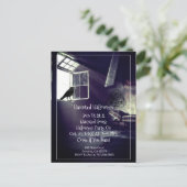 Gothic Desised House Raven Skeleton Key Halloween Einladungspostkarte (Stehend Vorderseite)