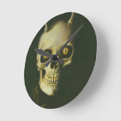 Gothic Devil Skull Clock Runde Wanduhr (Winkel)