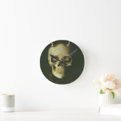 Gothic Devil Skull Clock Runde Wanduhr (Zuhause)