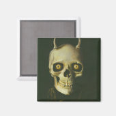 Gothic Devil Skull Magnet (Vorderseite/Rückseite)