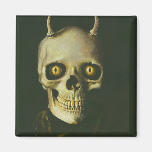 Gothic Devil Skull Magnet (Vorne)