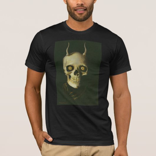 Gothic Devil Skull Mens T - Shirt (Vorderseite)