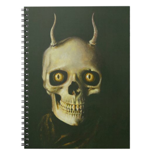 Gothic Devil Skull-Notebook Notizblock (Vorderseite)