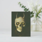 Gothic Devil Skull Postcard Postkarte (Stehend Vorderseite)