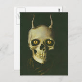 Gothic Devil Skull Postcard Postkarte (Vorne/Hinten)