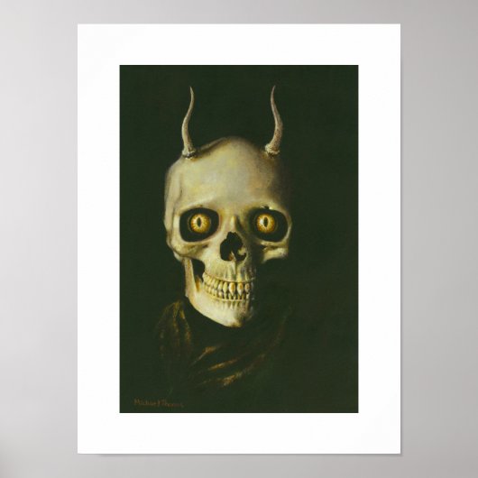 Gothic Devil Skull Print Poster (Vorne)