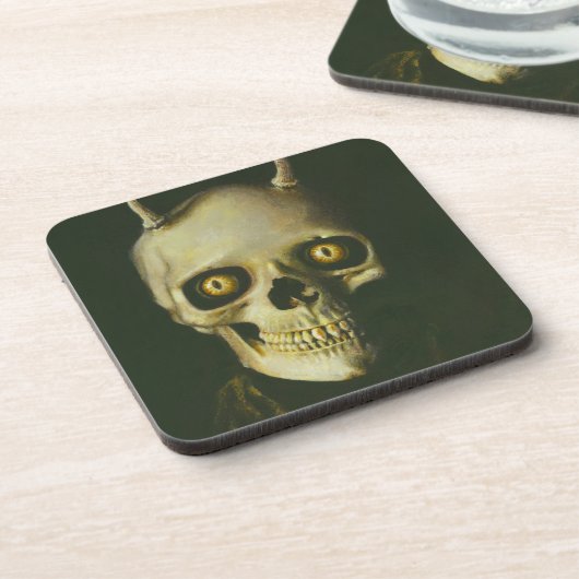 Gothic Devil Skull Untersetzer (Linke Seite)