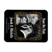 Gothic Dia De Los Muertos Save the Date Magnet (Horizontal)