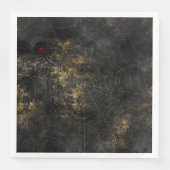 Gothic Distressed Spooky Spider Web Serviette (Vorderseite)