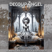 Gothic Doll Decoupage Seidenpapier