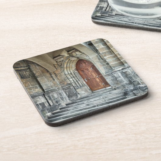 Gothic Door Hard plastic coaster Getränkeuntersetzer (Linke Seite)