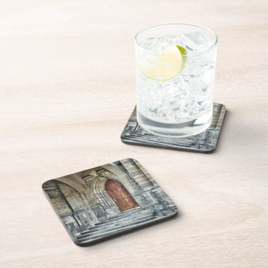 Gothic Door Hard plastic coaster Getränkeuntersetzer (Rechte Seite)