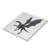 Gothic-Drachen-Silhouette Fliese (Seite)