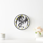 Gothic Dragon Clock Runde Wanduhr (Zuhause)