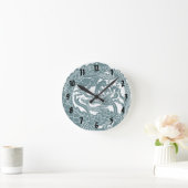 Gothic Dragon Clock Runde Wanduhr (Zuhause)