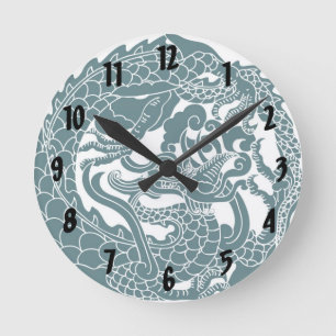 Gothic Dragon Clock Runde Wanduhr