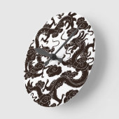 Gothic Dragon Clock Runde Wanduhr (Winkel)