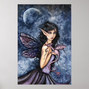 Gothic Dragon Fairy Art Poster von Molly Harrison