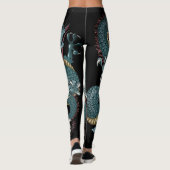 Gothic Dragon Tattoo on Black Leggings (Rückseite)