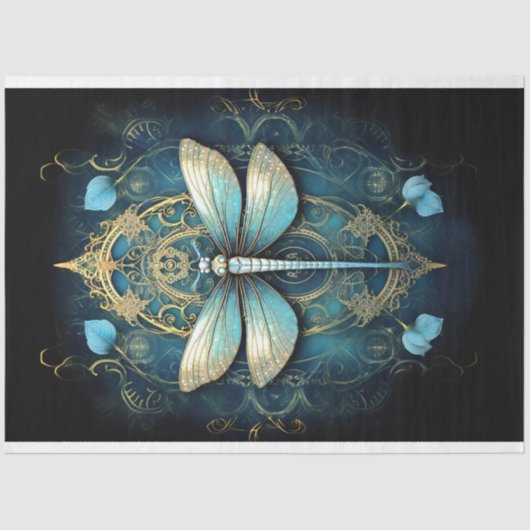 Gothic Dragonfly 1 Decoupage Paper Seidenpapier (Vorderseite)