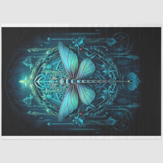 Gothic Dragonfly 2 Decoupage Paper Seidenpapier (Vorderseite)