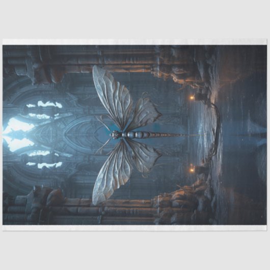 Gothic Dragonfly 3 Decoupage Paper Seidenpapier (Vorderseite)