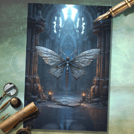 Gothic Dragonfly 3 Decoupage Paper Seidenpapier