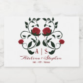 Gothic Dripping Bloody Rose Moody Wedding Schaumweinetikett (Einzelnes Label)