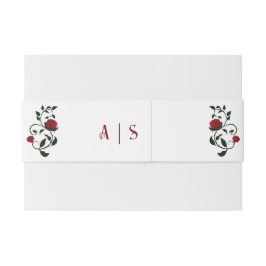Gothic Dripping Bloody Rote Rosen Moody Wedding Einladungsbanderole