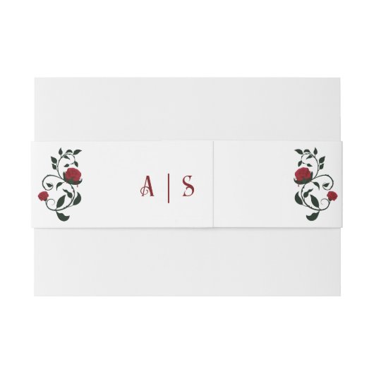 Gothic Dripping Bloody Rote Rosen Moody Wedding Einladungsbanderole (Rückseitenbeispiel)