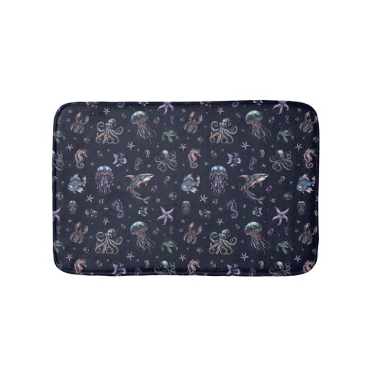 Gothic dunkle Unterwasserwelt Badematte (Vorderseite)
