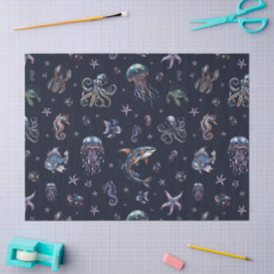 Gothic dunkle Unterwasserwelt Seidenpapier