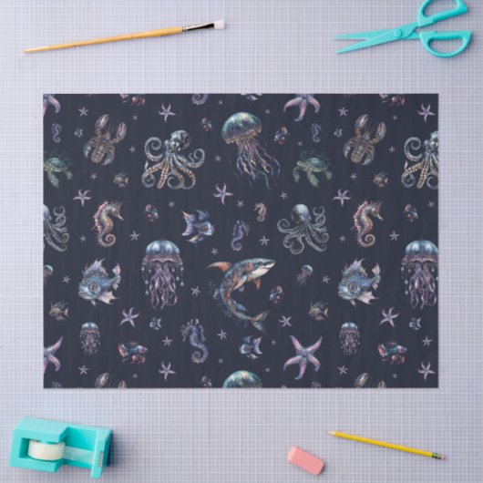 Gothic dunkle Unterwasserwelt Seidenpapier (Basteln)