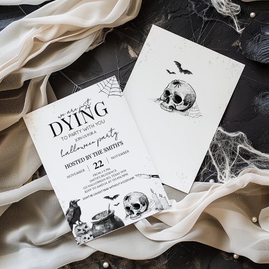 Gothic Dying to Party Halloween Einladung